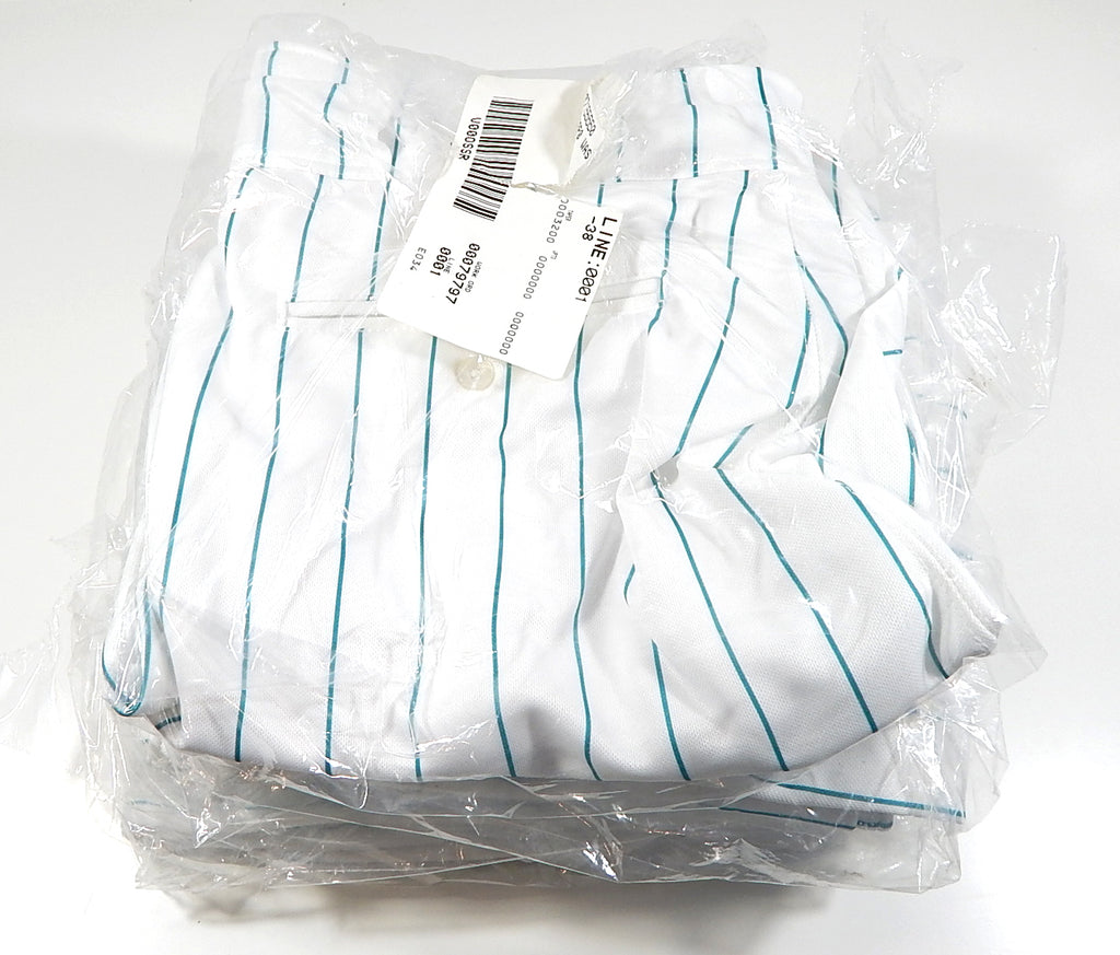 Lot of (4) Russell Athletic Baseball Pants White Turquoise Pinstripe Size 38 NOS Pic2