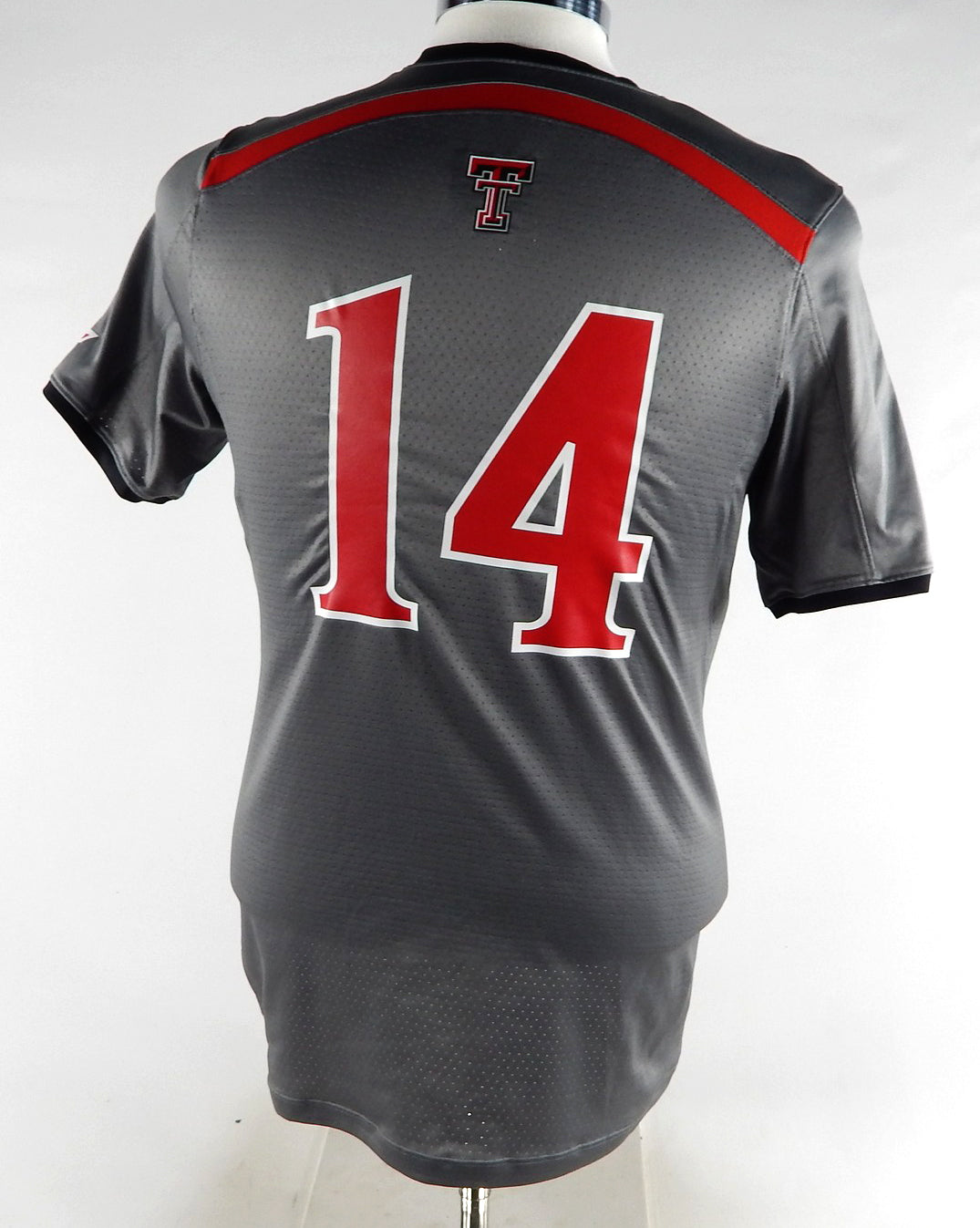 2015 Texas Tech Red Raiders #14 Game Used Grey Jersey Womens Soccer M 706 Pic2
