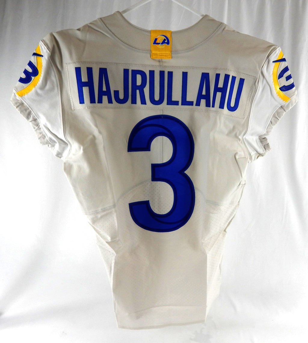 2020 Los Angeles Rams Lirim Hajrullahu #3 Game Issued Cream Jersey 42 513 Pic2