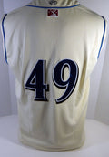 Clearwater Threshers #49 Game Used Cream Jersey Vest 48 DP13456