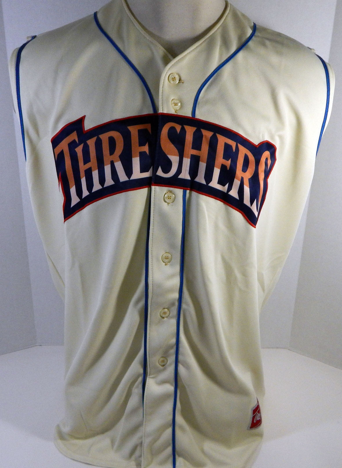 Clearwater Threshers #49 Game Used Cream Jersey Vest 48 DP13456 Pic2
