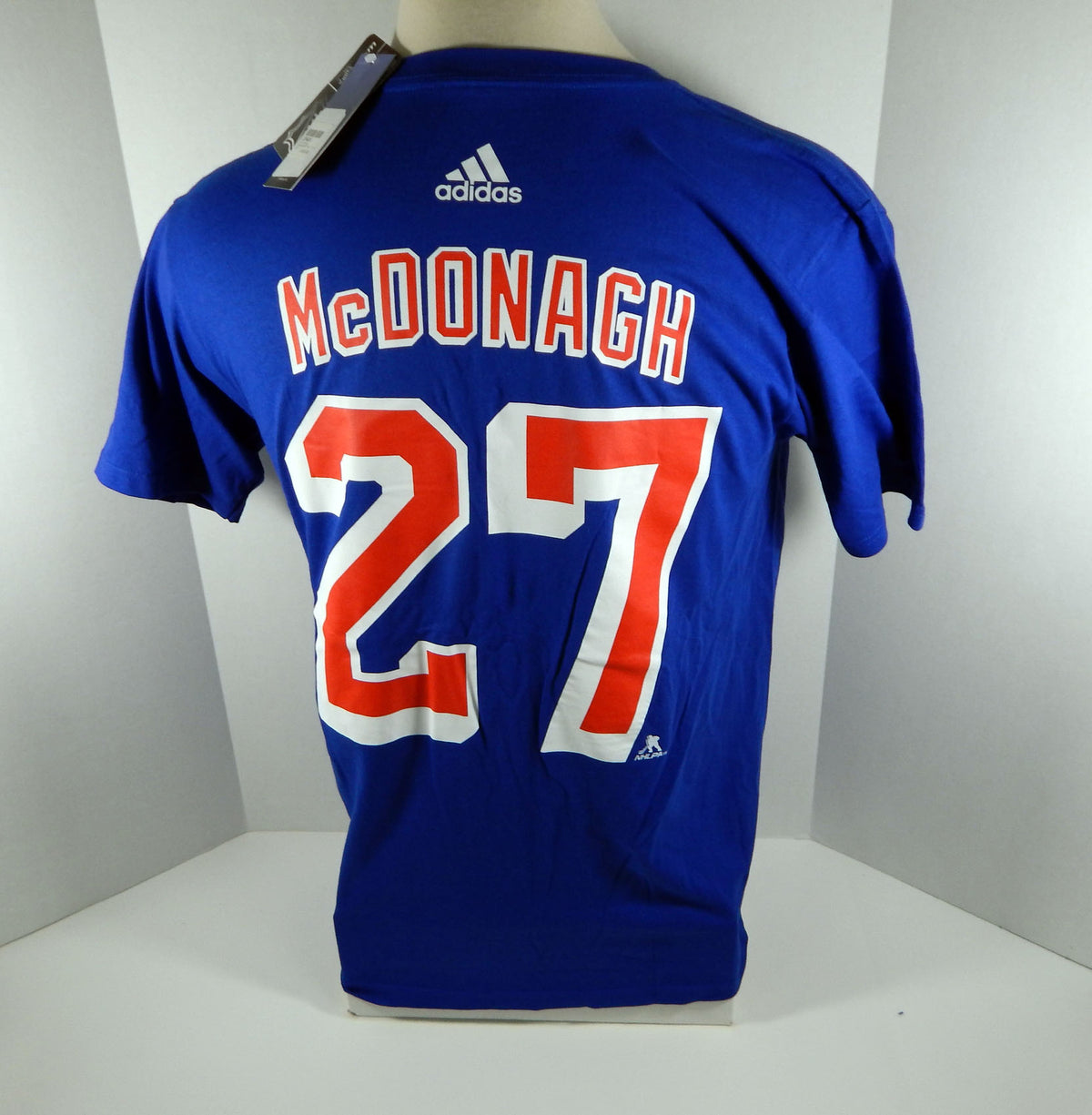 Men's New York Rangers Ryan McDonagh #27 Royal Blue T-Shirt L NWT Adidas Pic2