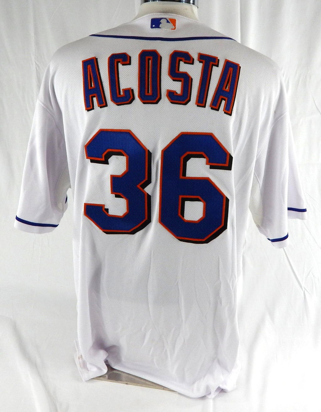 2011 New York Mets Manny Acosta #36 Game Issued White Jersey 50 946 Pic2
