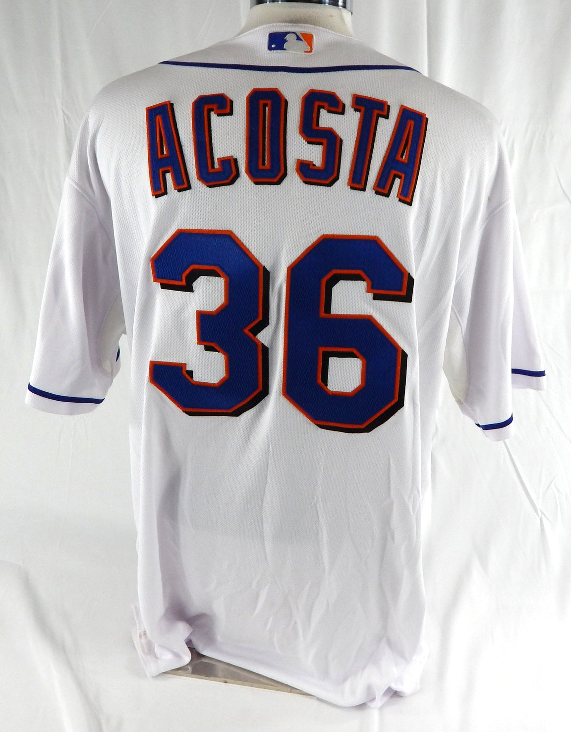 2011 New York Mets Manny Acosta #36 Game Issued White Jersey 50 946 Pic2