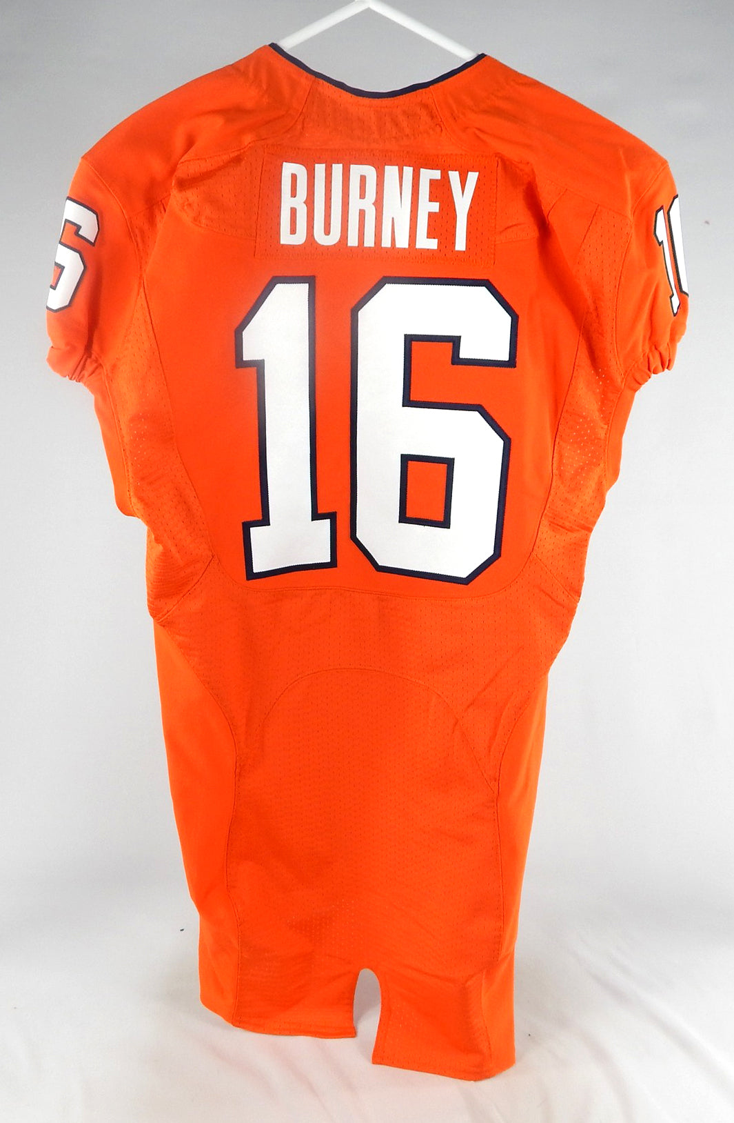 Virginia Cavaliers Richard Burney #16 Game Used Orange Jersey 42 022