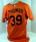 2007-08 Baltimore Orioles Thomas #39 Game Used Orange Jersey BP Ext ST 48 549