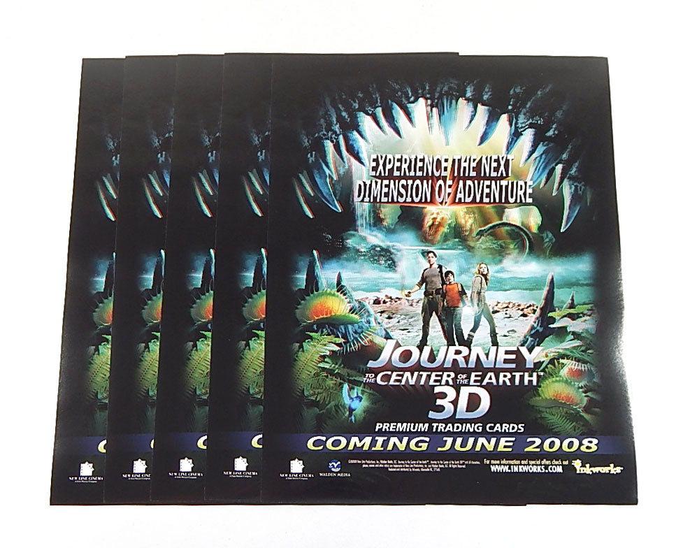 Lot of (5) 2008 Inkworks Journey to the Center of the Earth 3D Promo Sell Sheets