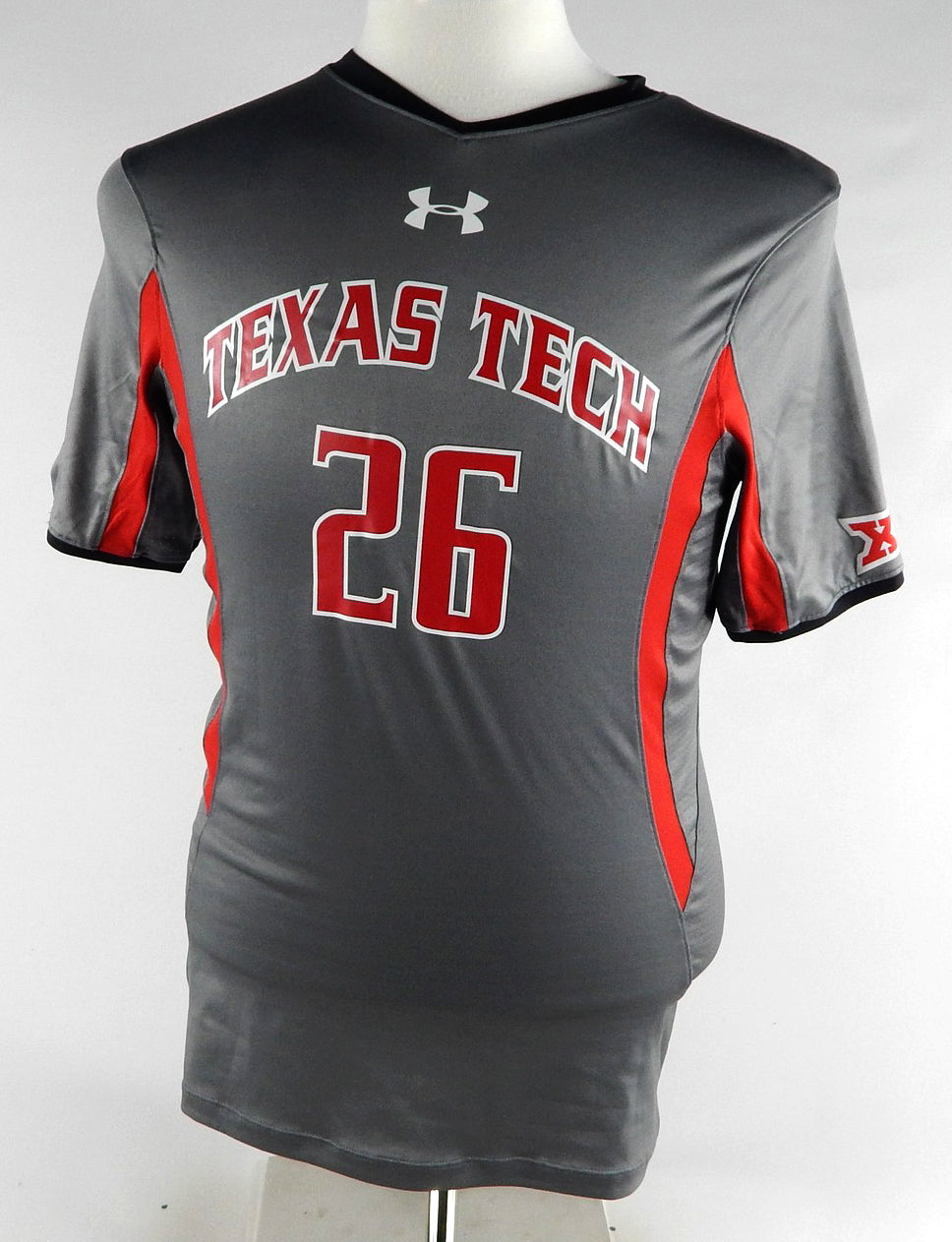 2015 Texas Tech Red Raiders #26 Game Used Grey Jersey Womens Soccer M 711
