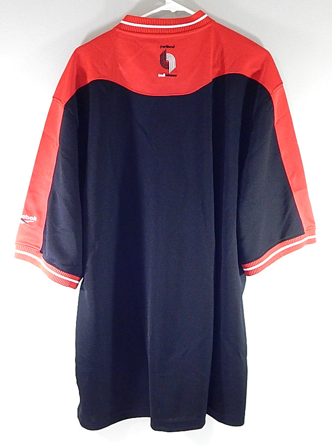 Portland Trail Blazers Reebok Hardwood Classics Retro Warm Up Shirt XL Tall Pic2
