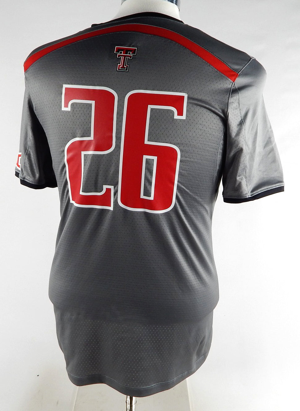 2015 Texas Tech Red Raiders #26 Game Used Grey Jersey Womens Soccer M 711 Pic2