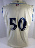 Clearwater Threshers #50 Game Used Cream Jersey Vest 48 DP13460