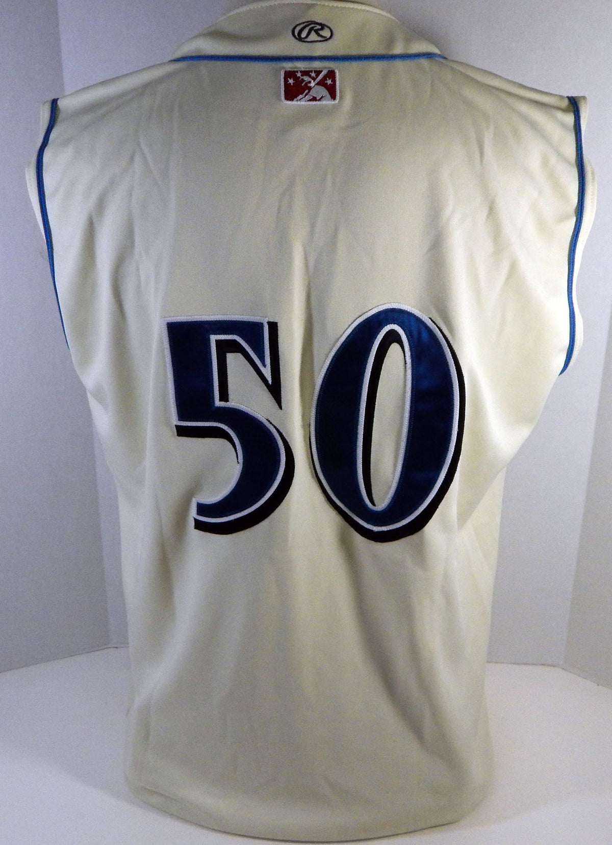 Clearwater Threshers #50 Game Used Cream Jersey Vest 48 DP13460