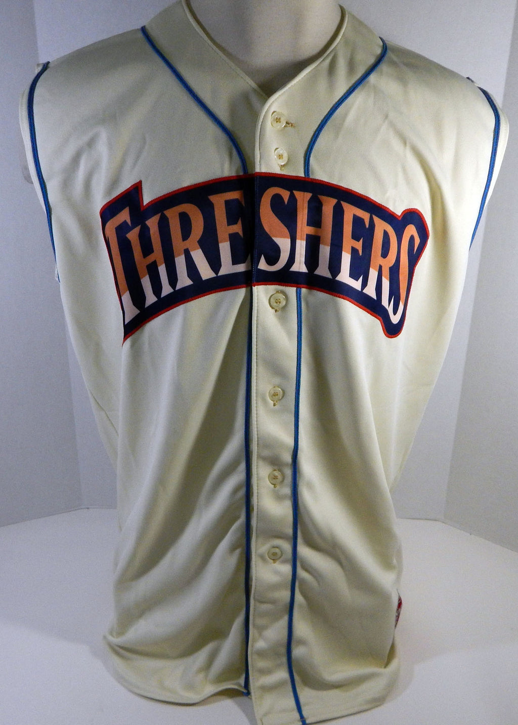 Clearwater Threshers #50 Game Used Cream Jersey Vest 48 DP13460 Pic2