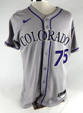 2025 Colorado Rockies Kyle Cunningham #75 Game Issued Grey Jersey 42 881