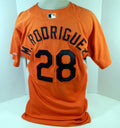 2007-08 Baltimore Orioles M. Rodriguez #28 Game Used Orange Jersey BP E ST 48 0