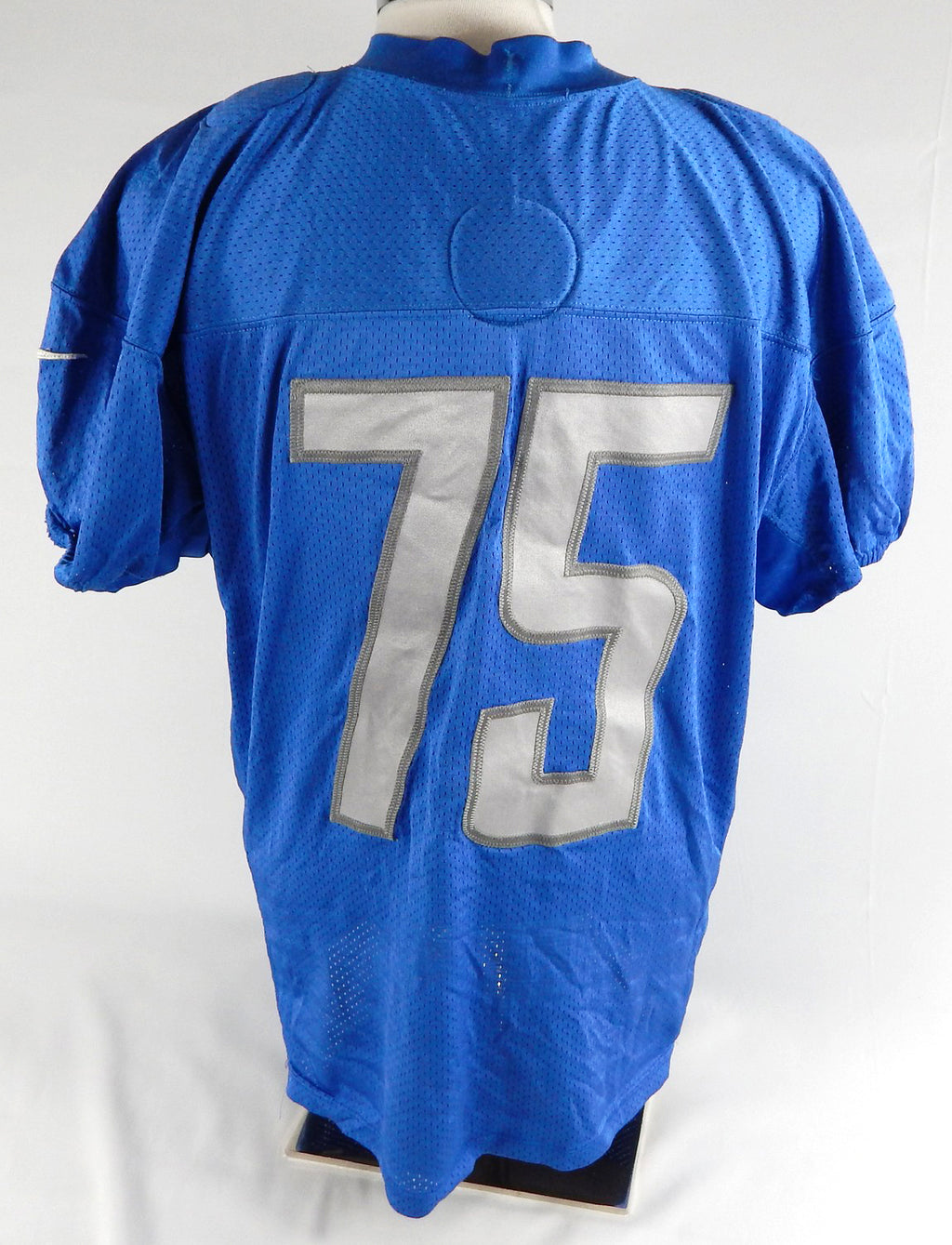 2019 Detroit Lions Frank Herron #75 Game Used Blue Practice Jersey 209 Pic2