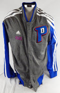 2013-14 Detroit Pistons Gigi Datome #13 Game Used Grey Warm Up Jacket XL 271