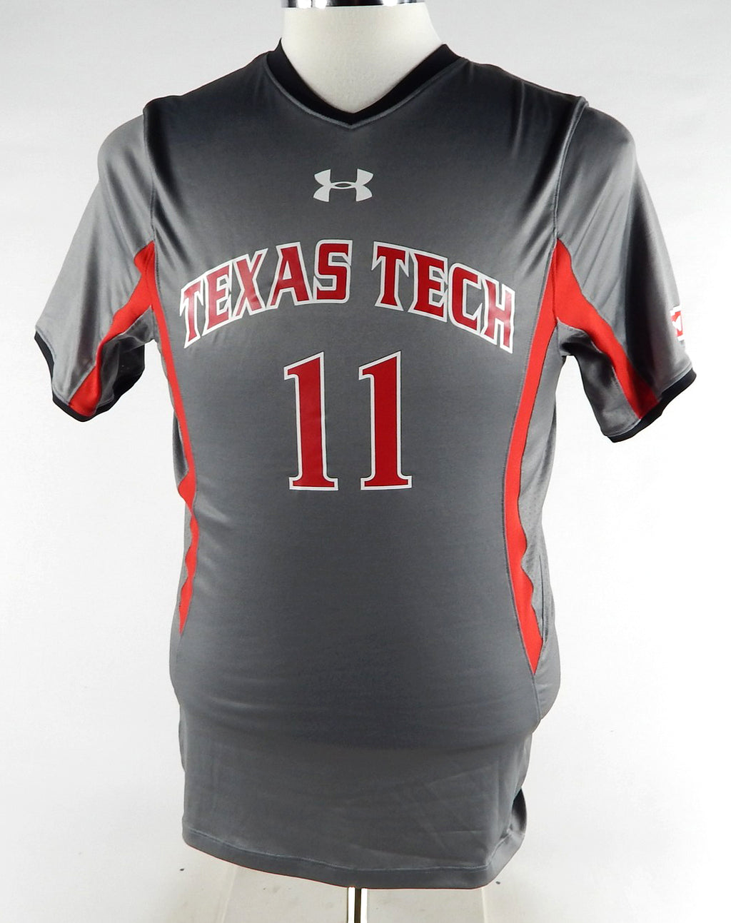 2015 Texas Tech Red Raiders #11 Game Used Grey Jersey Womens Soccer M 713