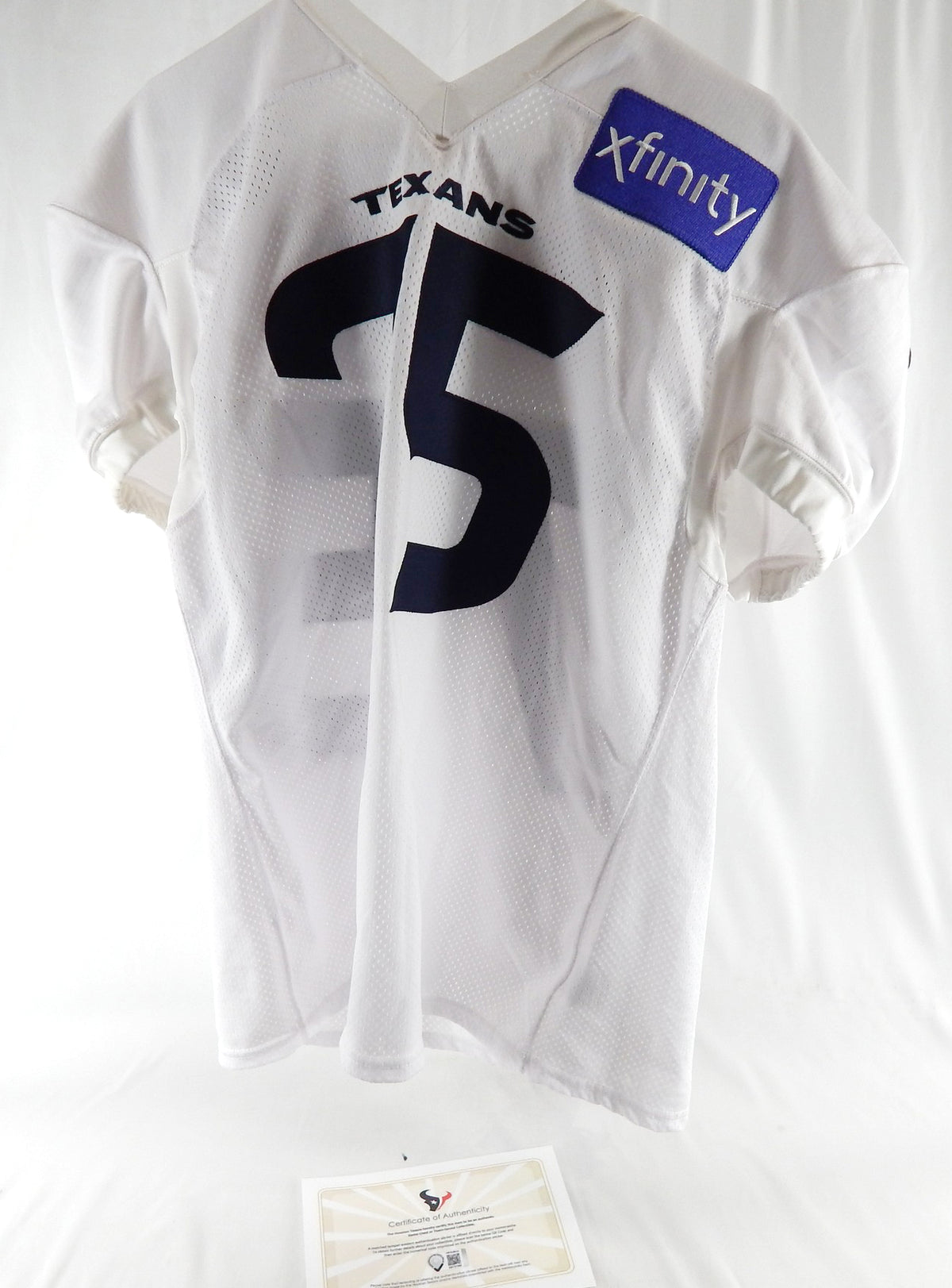 2024 Houston Texans David Sharpe #75 Game Issued P Used White Practice Jersey 3