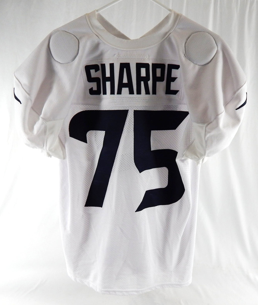 2024 Houston Texans David Sharpe #75 Game Issued P Used White Practice Jersey 3 Pic2