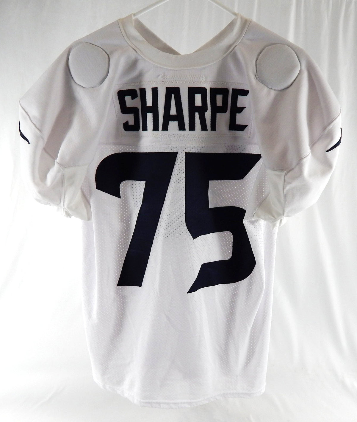 2024 Houston Texans David Sharpe #75 Game Issued P Used White Practice Jersey 3 Pic2