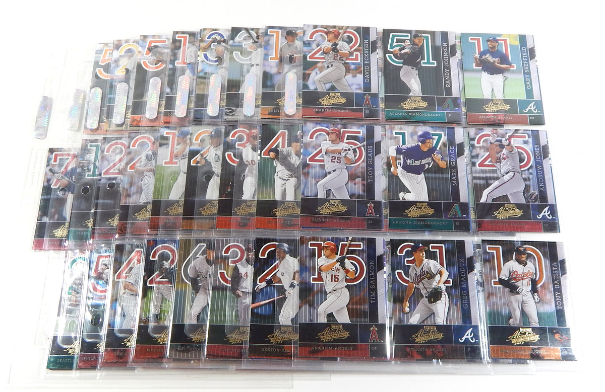 2002 Playoff Absolute Memorabilia Baseball Set in Binder Sheets (152) Nm/Mt