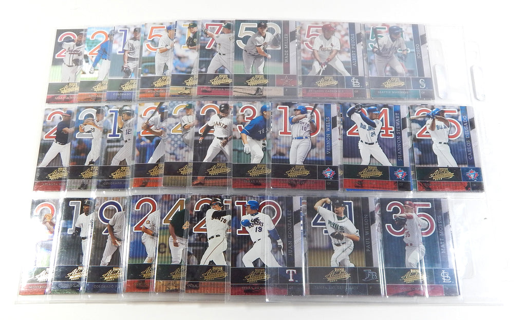 2002 Playoff Absolute Memorabilia Baseball Set in Binder Sheets (152) Nm/Mt Pic2