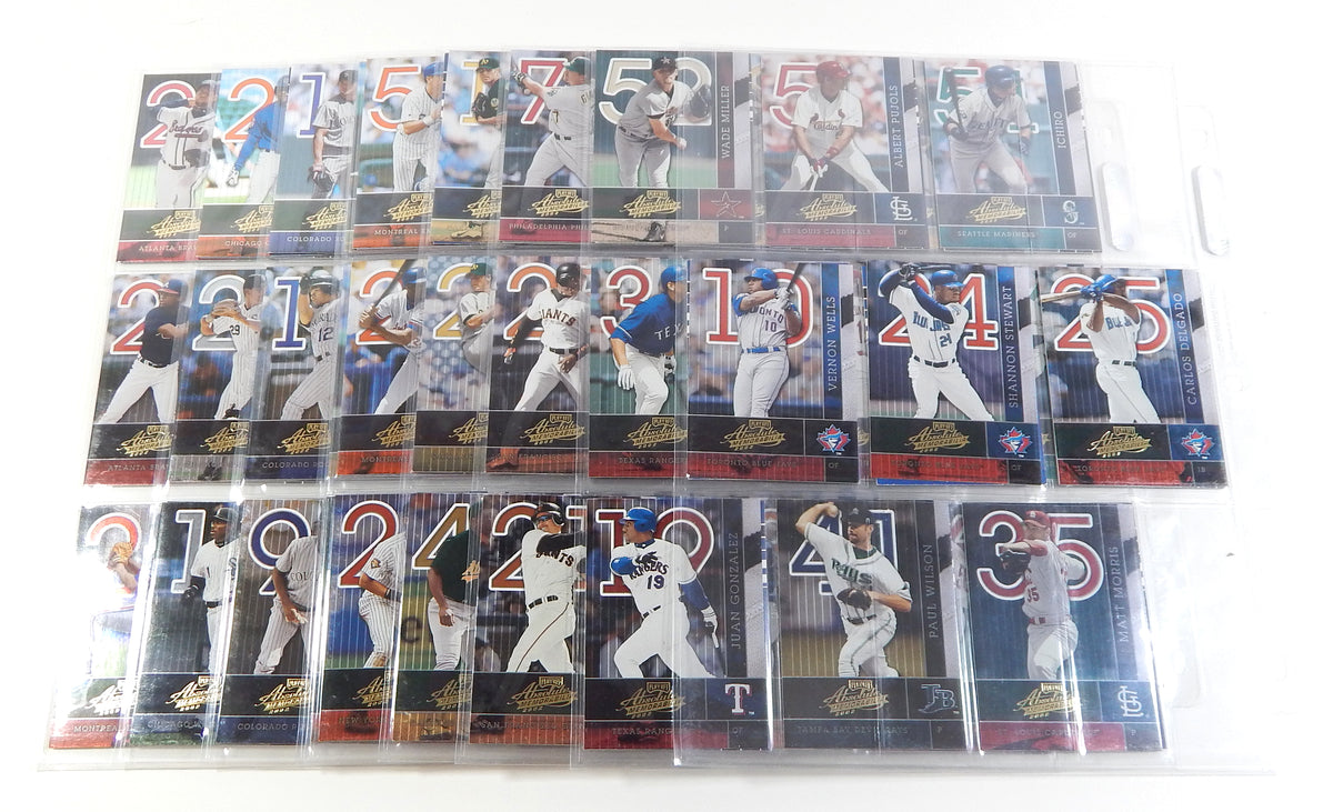 2002 Playoff Absolute Memorabilia Baseball Set in Binder Sheets (152) Nm/Mt Pic2