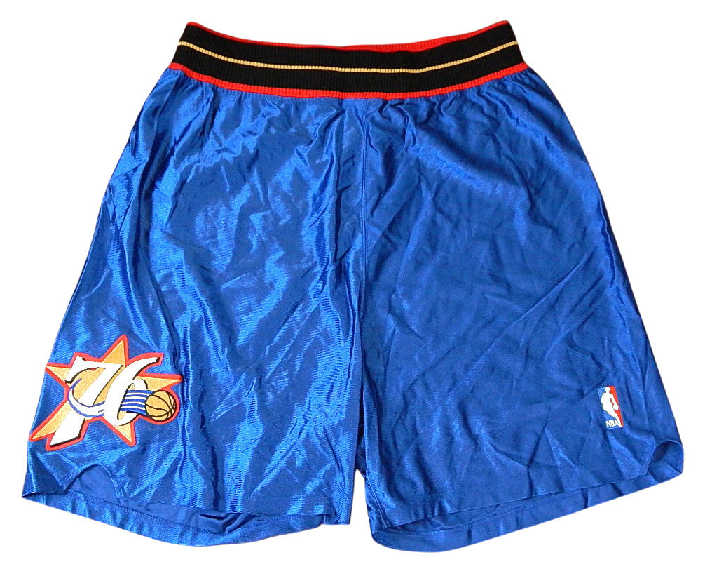 Philadelphia 76'ers Champion Team Issued Basketball Shorts Blue NOS Size 42