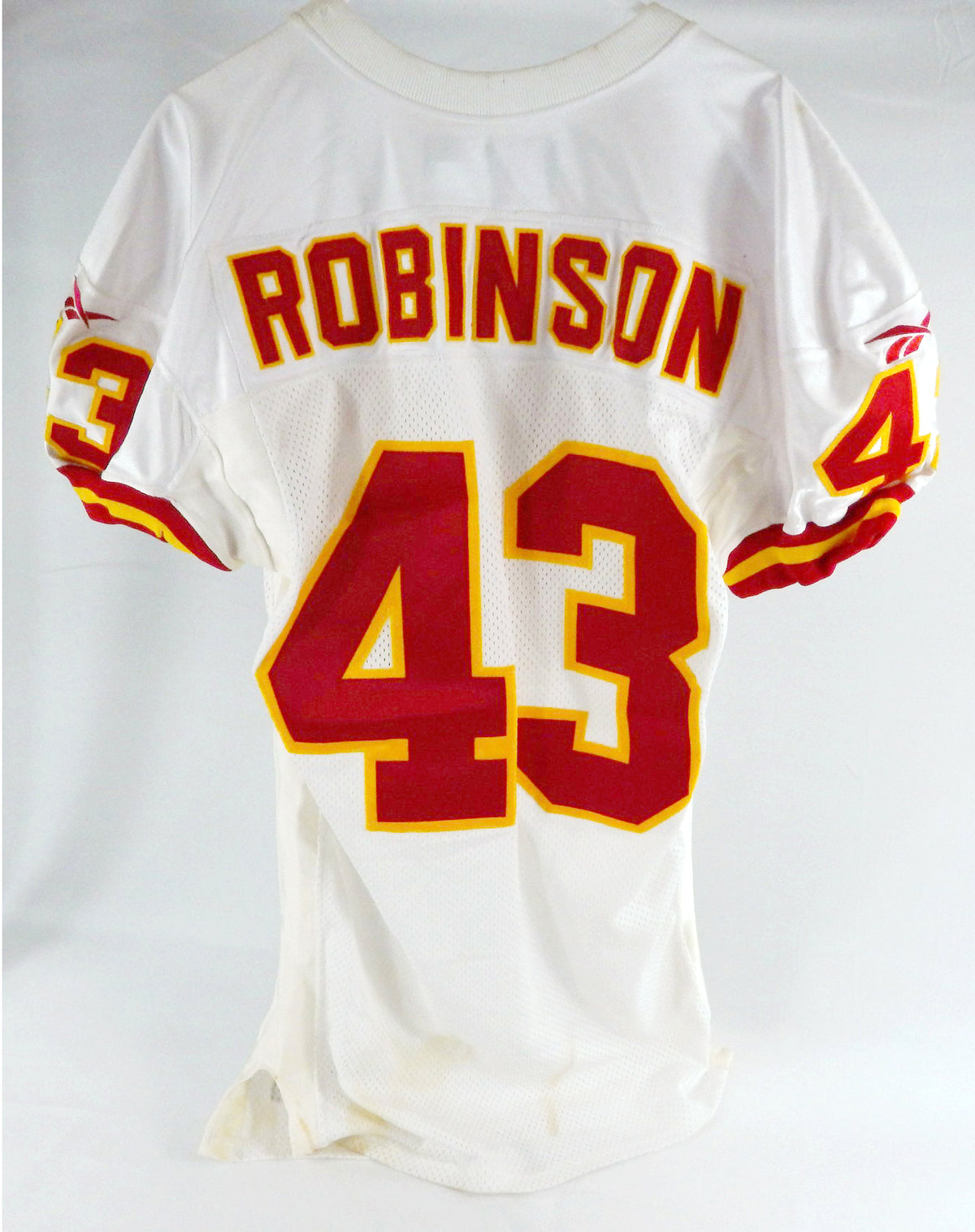 1998 Kansas City Chiefs Robinson #43 Game Issued White Jersey 44 465 Pic2