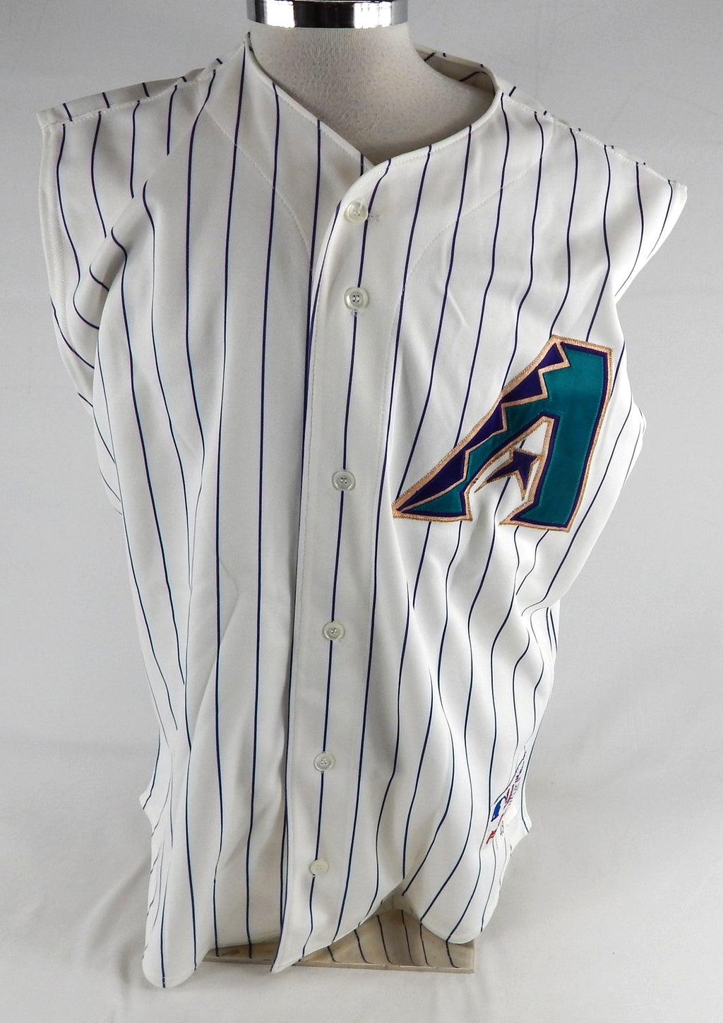 2002-03 Arizona Diamondbacks Mike Myers #35 Game Used White Vest Jersey 48 459