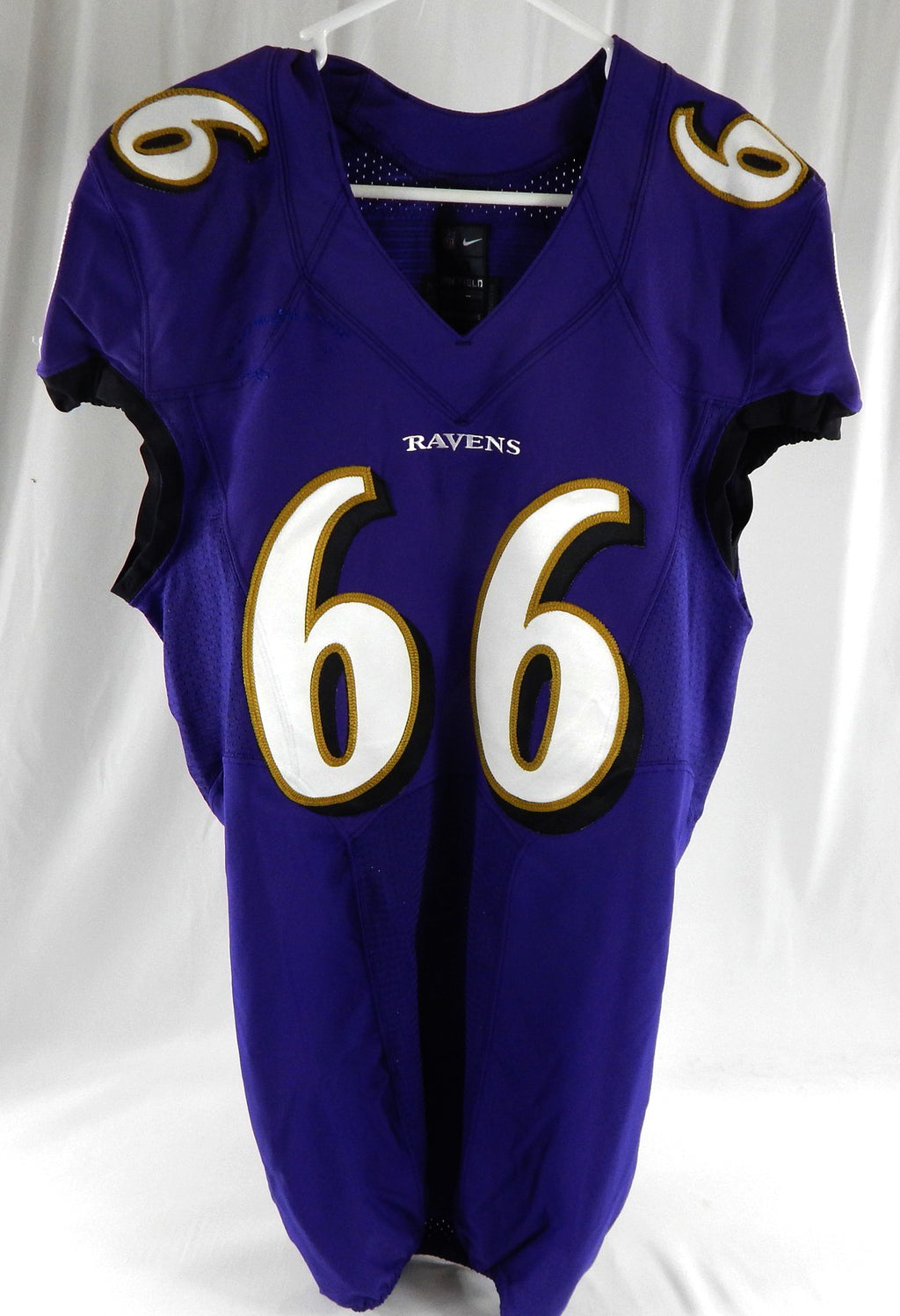 2015 Baltimore Ravens Joey Fisher #66 Game Used Purple Practice Jersey 40 251