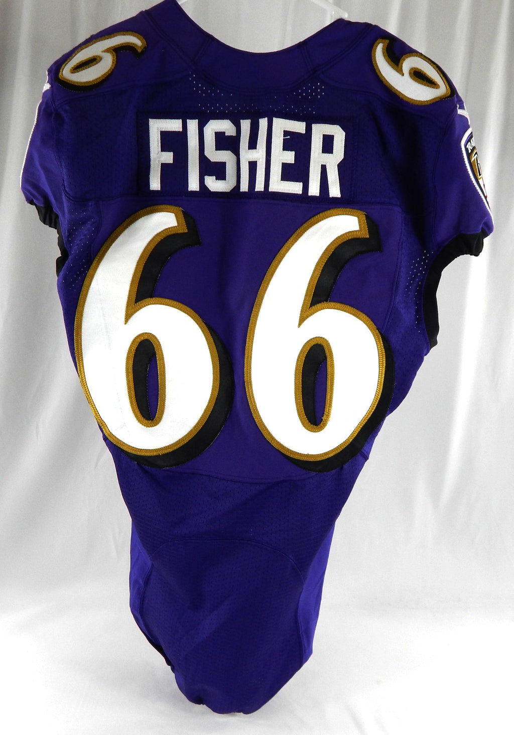 2015 Baltimore Ravens Joey Fisher #66 Game Used Purple Practice Jersey 40 251 Pic2