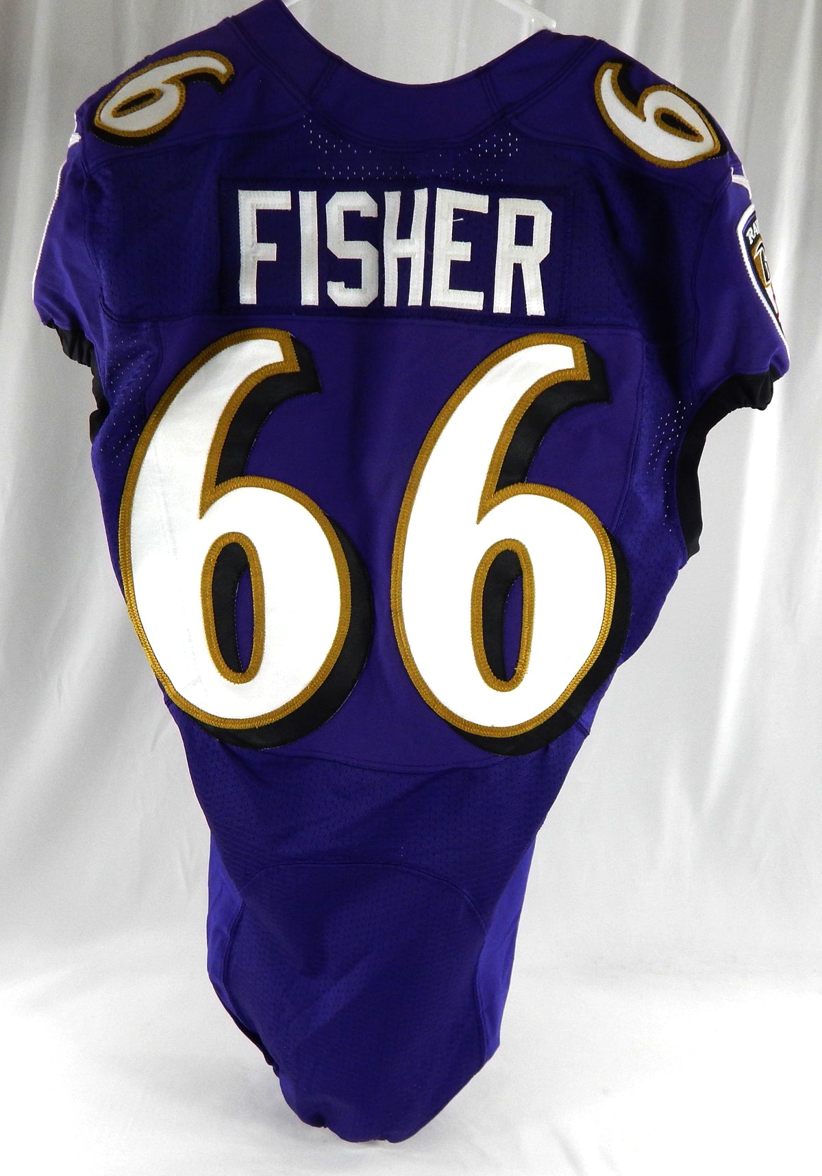 2015 Baltimore Ravens Joey Fisher #66 Game Used Purple Practice Jersey 40 251 Pic2