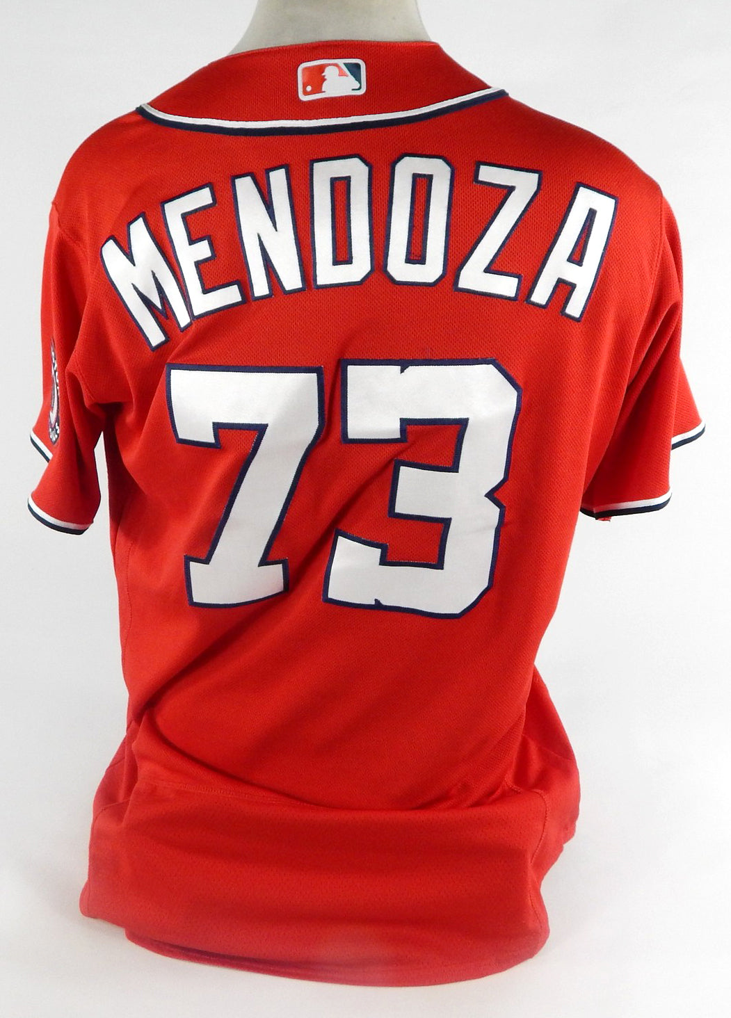2021 Washington Nationals Drew Mendoza #73 Game Used Red Jersey 46 DP73715