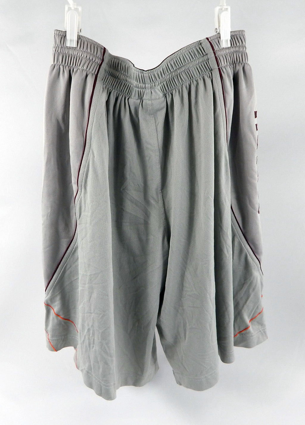 2000s Virginia Tech Hokies #42 Game Used Grey Basketball Shorts M 338 Pic2