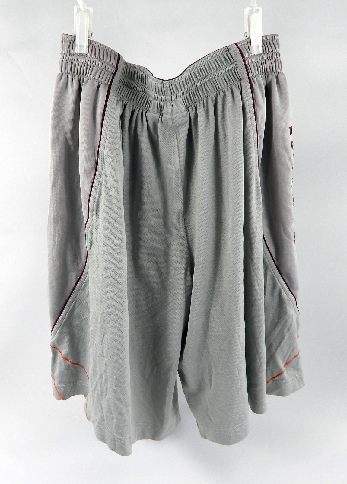 2000s Virginia Tech Hokies #42 Game Used Grey Basketball Shorts M 338 Pic2
