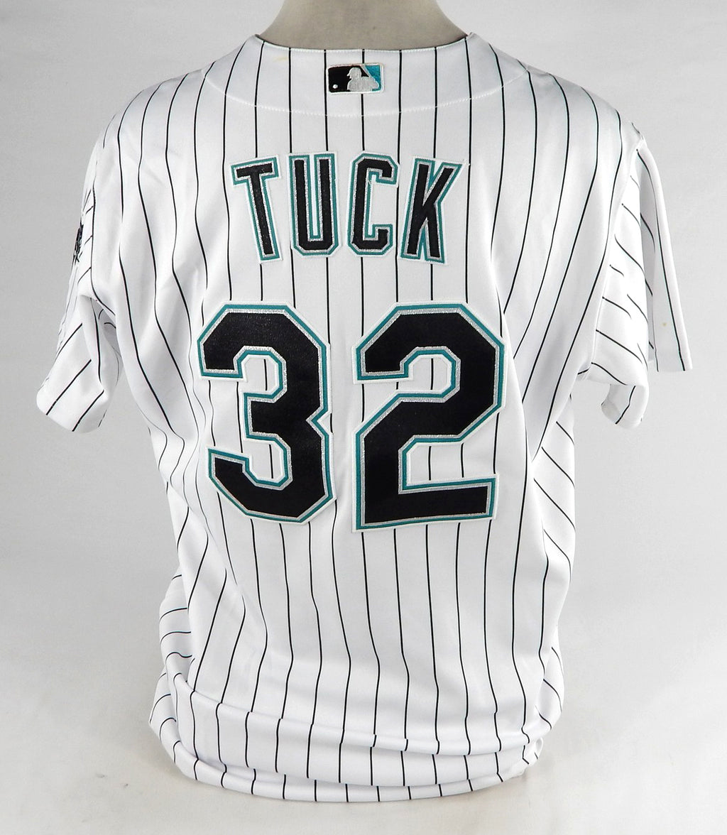 2006 Miami Marlins Gary Tuck #32 Game Issued White Jersey 48 559 Pic2