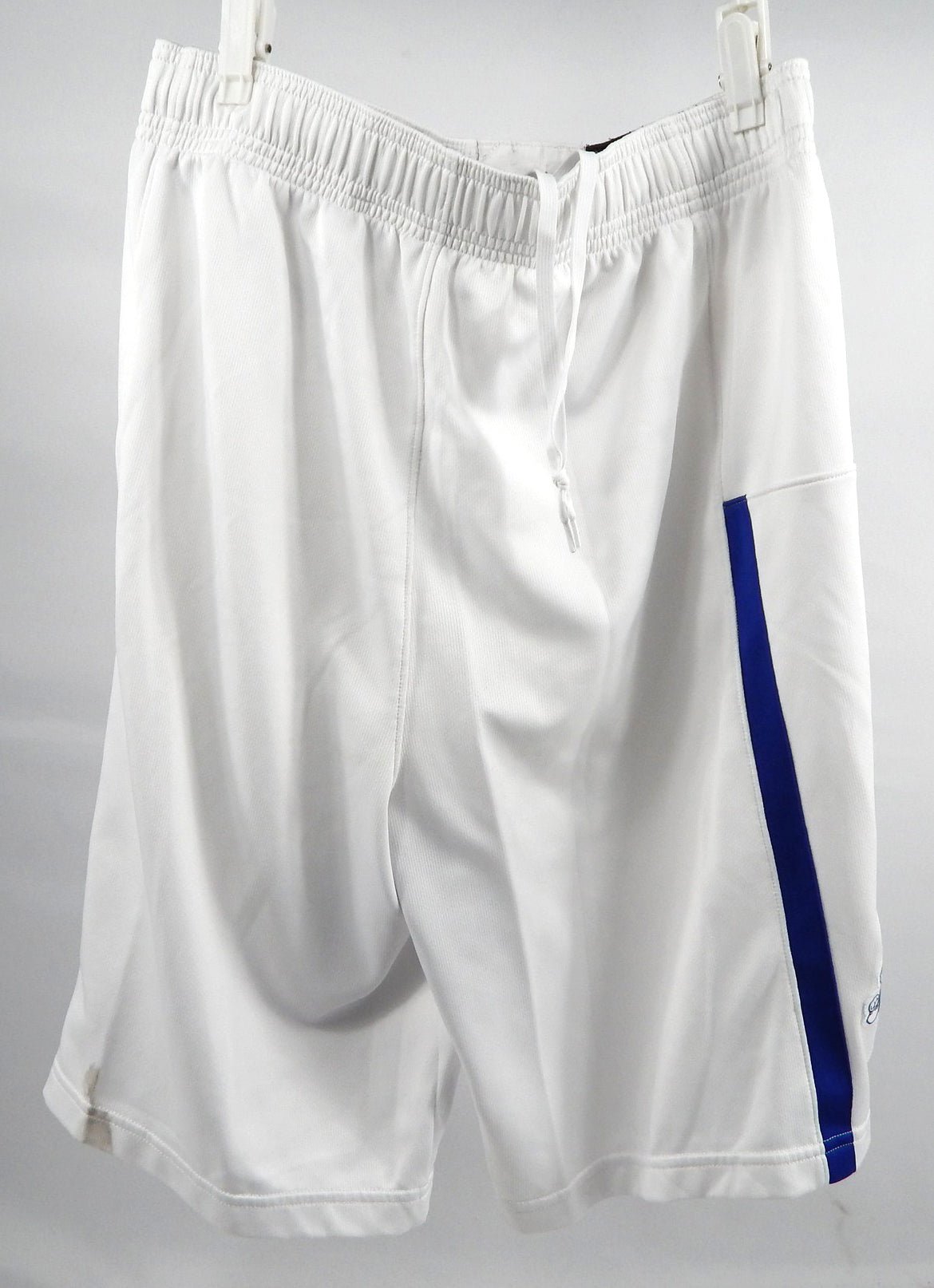2023-24 Delaware Blue Coats Aminu Mohammed #8 Game Used White Shorts 38 827 Pic2