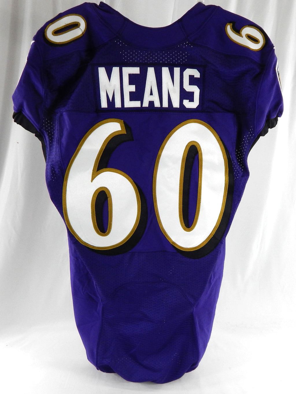 2018 Baltimore Ravens Steven Means #60 Game Issued Purple Jersey 40 253 Pic2