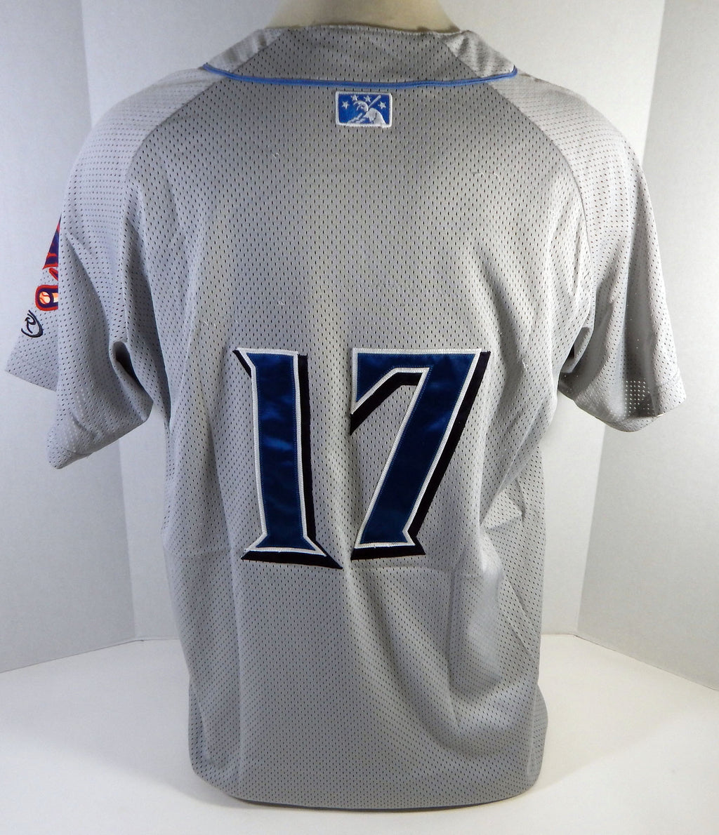 Clearwater Threshers #17 Game Used Grey Jersey Name Plate Removed 48 DP13476