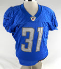 2015 Detroit Lions Rashean Mathis #31 Game Used Blue Practice Jersey 44 218