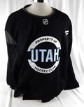 2024-25 Utah Mammoth Mathieu #83 Game Used Black Practice Jersey 58 384