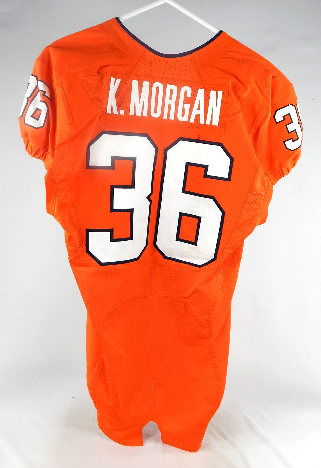 2012 Virginia Cavaliers Kye Morgan #36 Game Used Orange Jersey 40 034