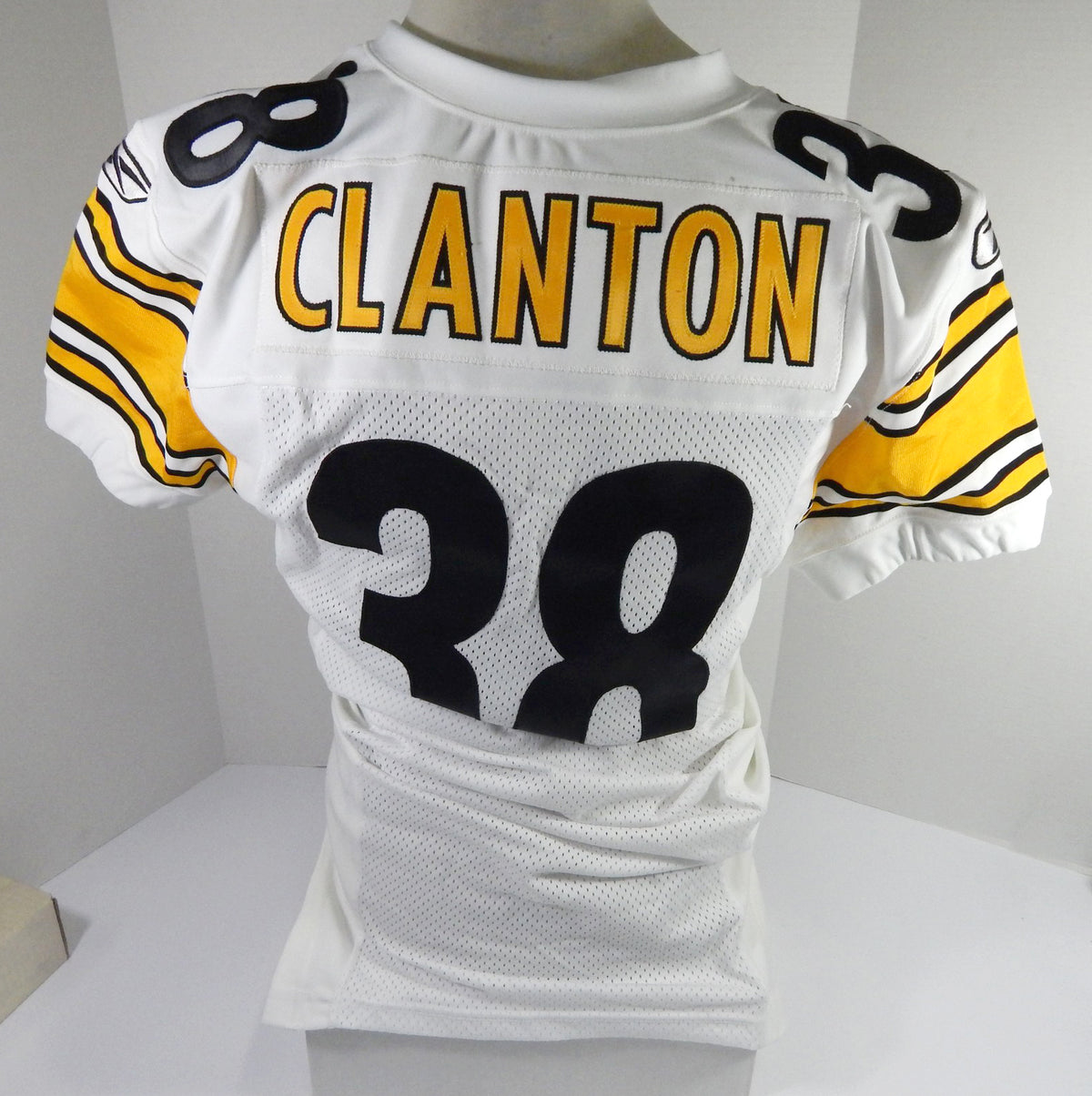 2011 Pittsburgh Steelers Erik Clanton #38 Game Issued White Jersey 44 DP49564
