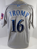 2016 Clearwater Threshers Jiandido Tromp #16 Game Used Grey Jersey 48 DP13479