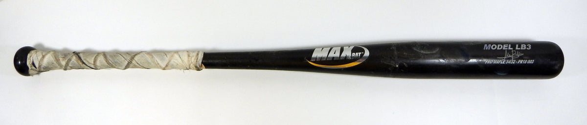 2019 Clinton Lumberkings George Soriano Game Used Black Bat Lewis Brinson Model