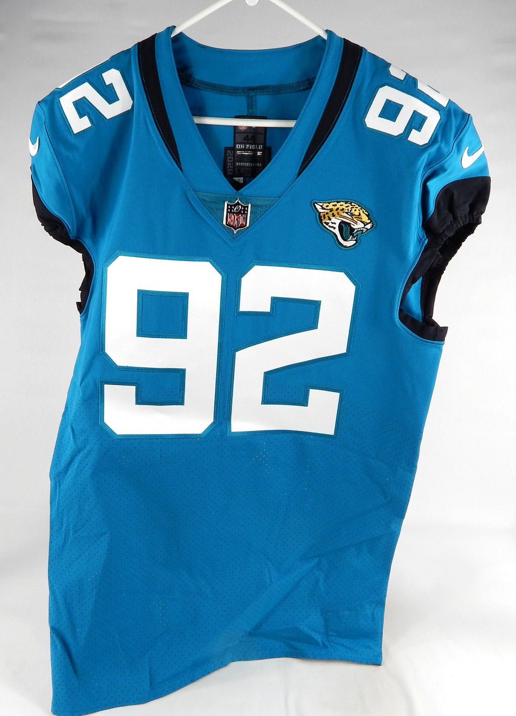 2020 Jacksonville Jaguars Caraun Reid #92 Game Issued Blue Jersey 44 302 Pic2