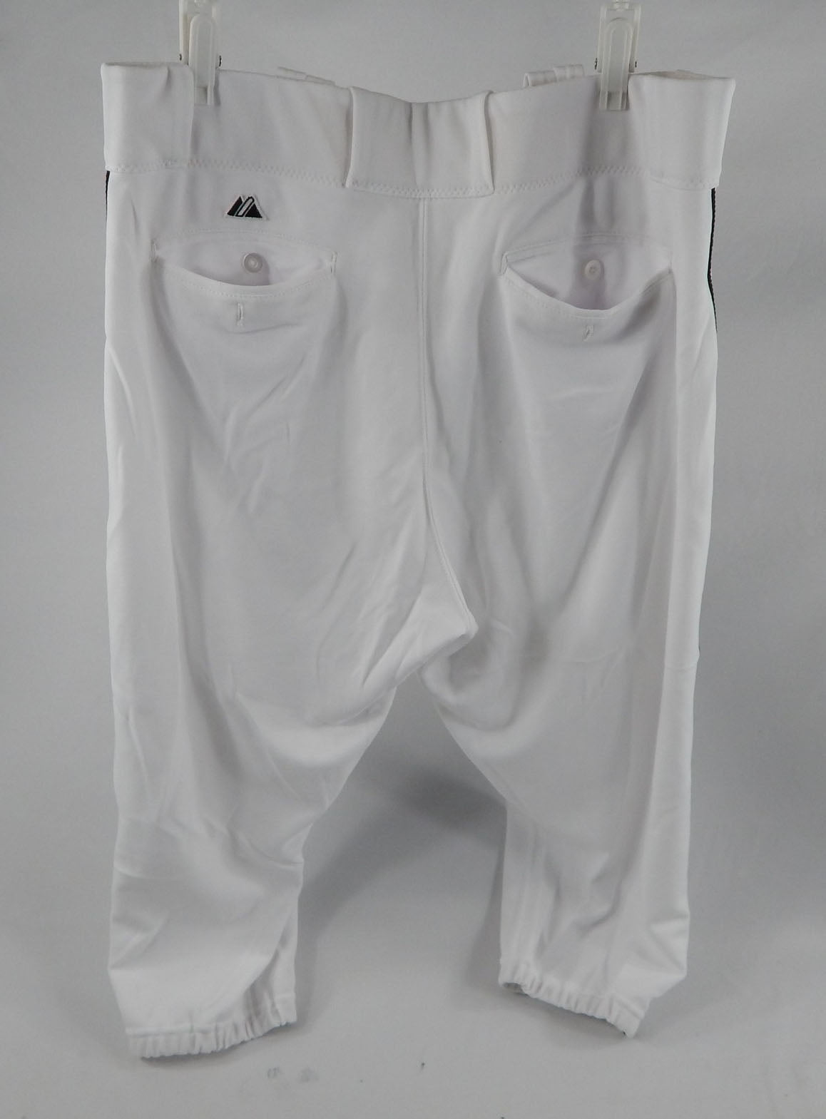 2015 Miami Marlins Steve Cishek #31 Game Used White Pants 38-42-20 999 Pic2
