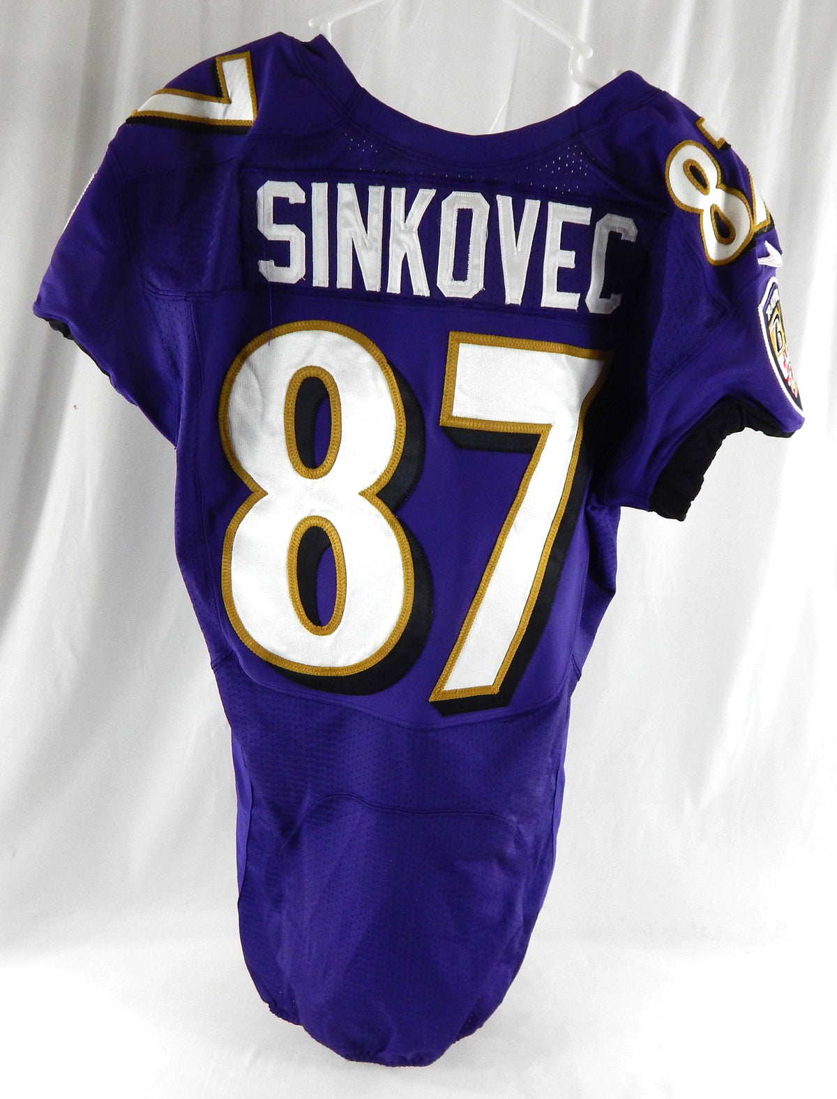 2013 Baltimore Ravens Jake Sinkovec #87 Game Issued Purple Jersey 42 260 Pic2